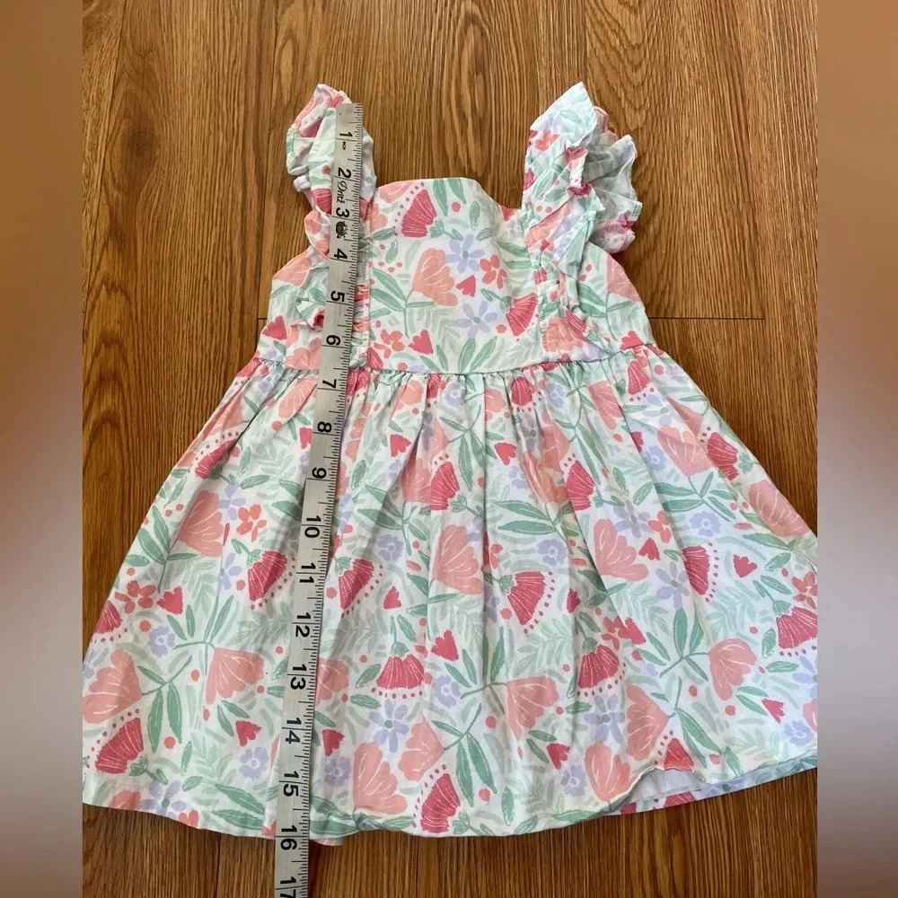 floral print ruffle babygirl dress - Picture 4 of 8